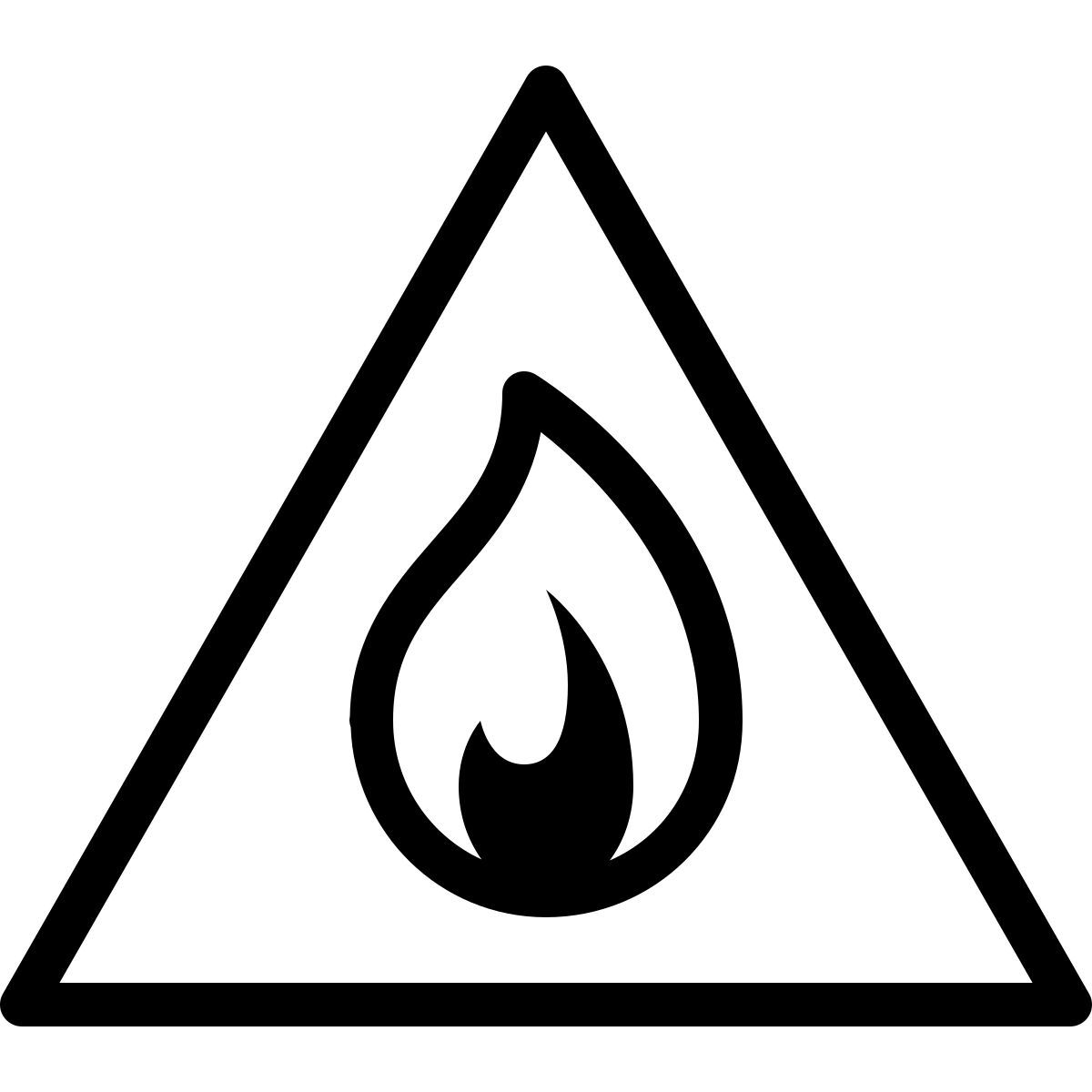 ios 17 outlined style peligro de incendio icon