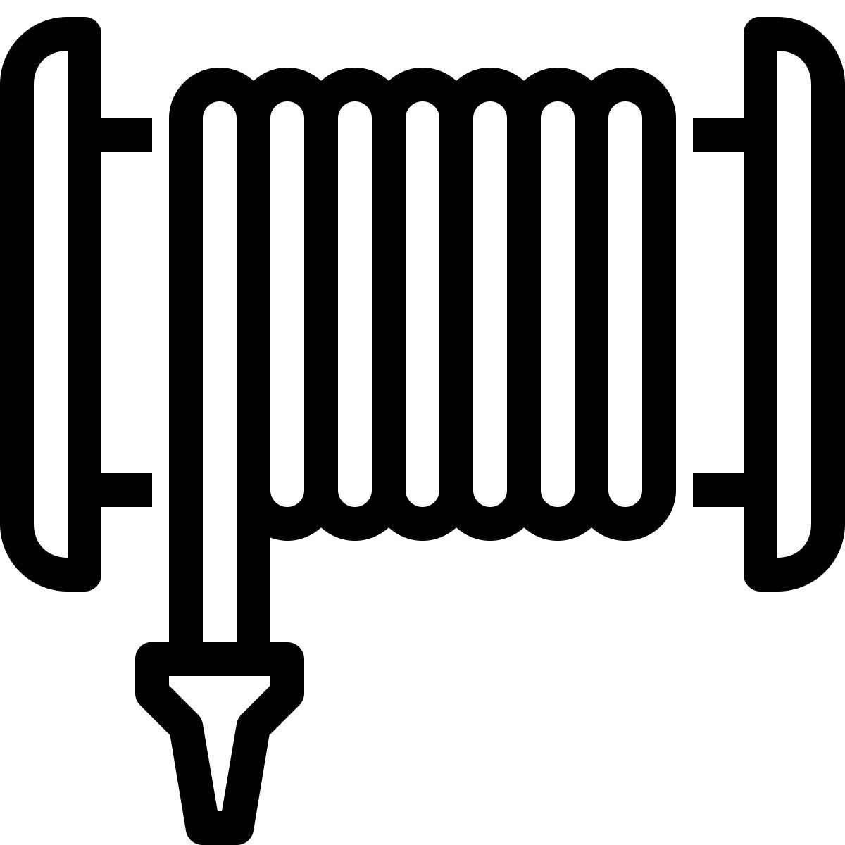 ios 17 outlined style manguera de incendio icon