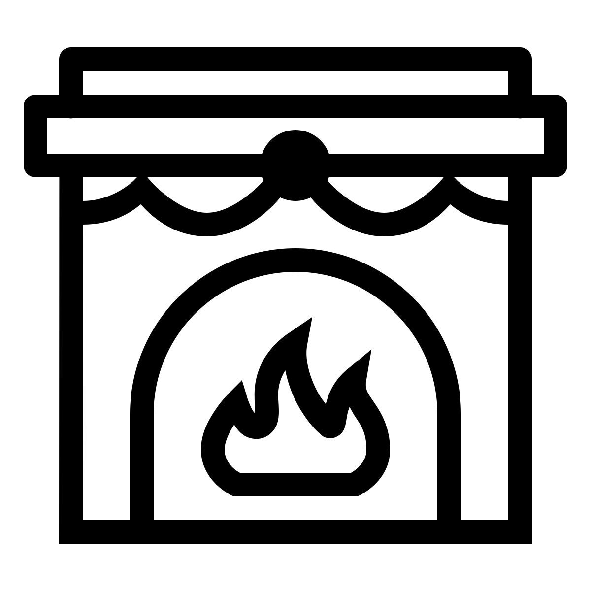 ios 17 outlined style chimenea icon