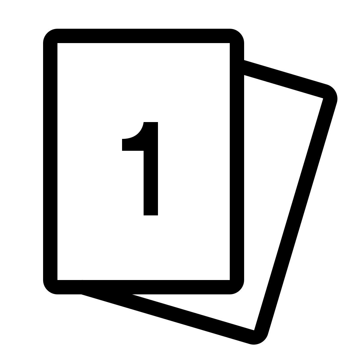 ios 17 outlined style flashcards icon