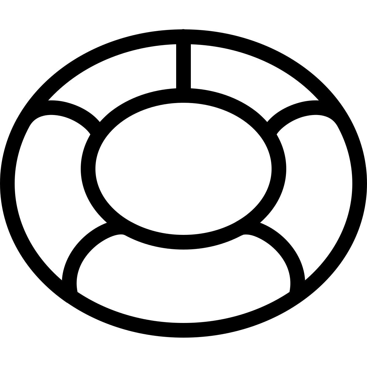 ios 17 outlined style anillo de natación icon