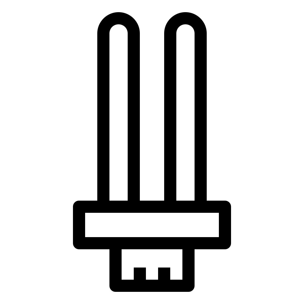 ios 17 outlined style 형광 전구 icon