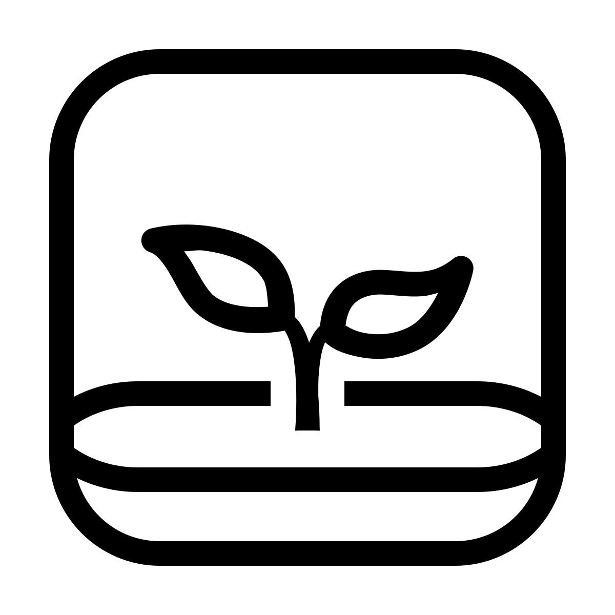 ios 17 outlined style aplicación forestal icon