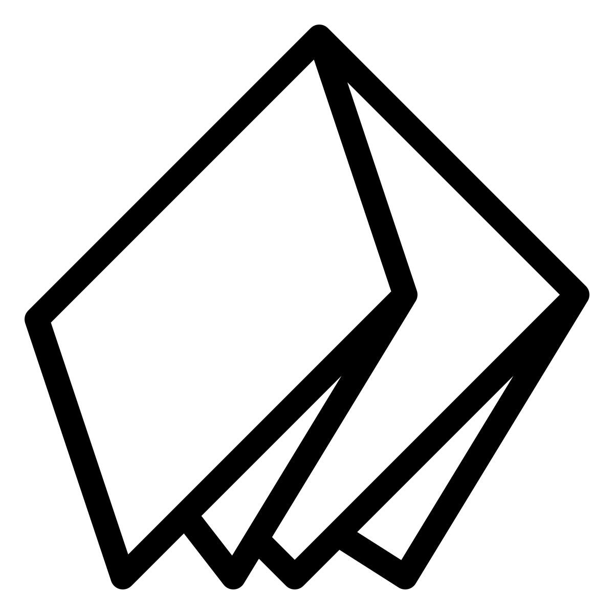 ios 17 outlined style folleto plegable francés icon