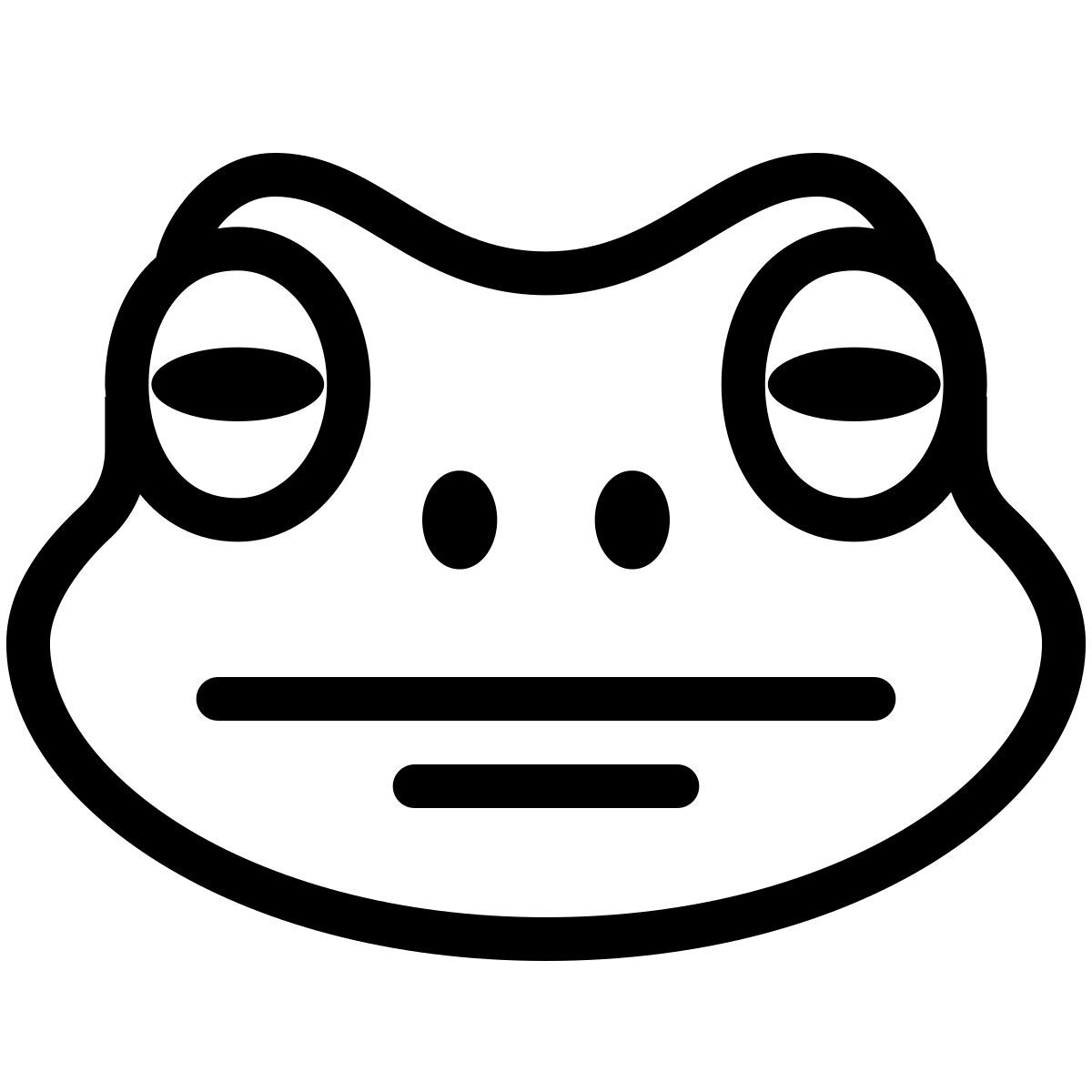 ios 17 outlined style froschgesicht icon