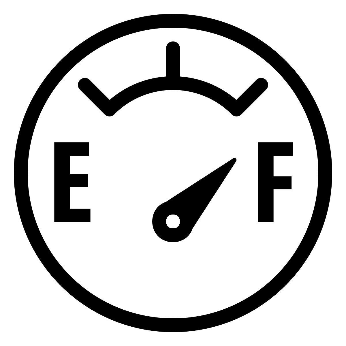 ios 17 outlined style réservoir plein icon