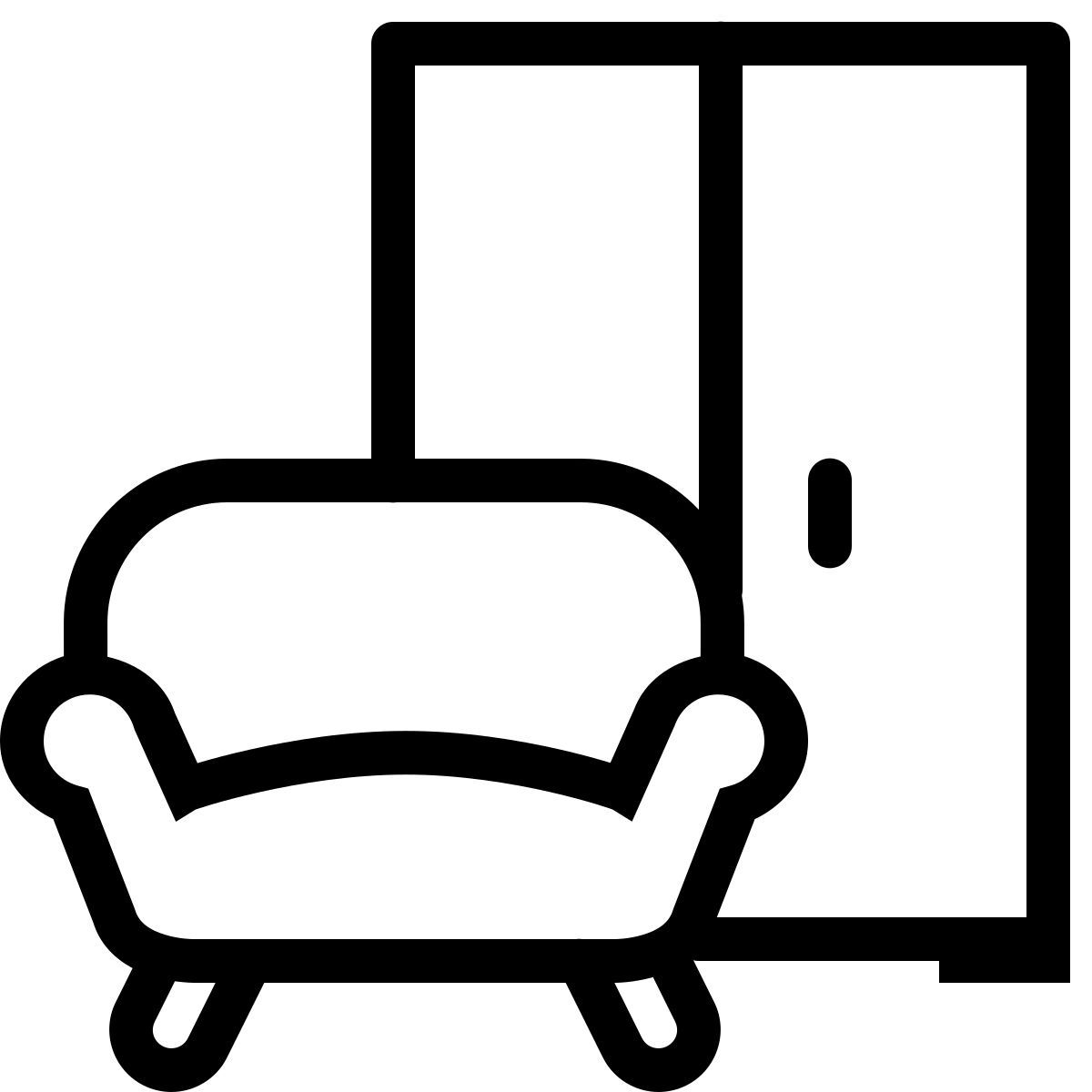 ios 17 outlined style furniture icon