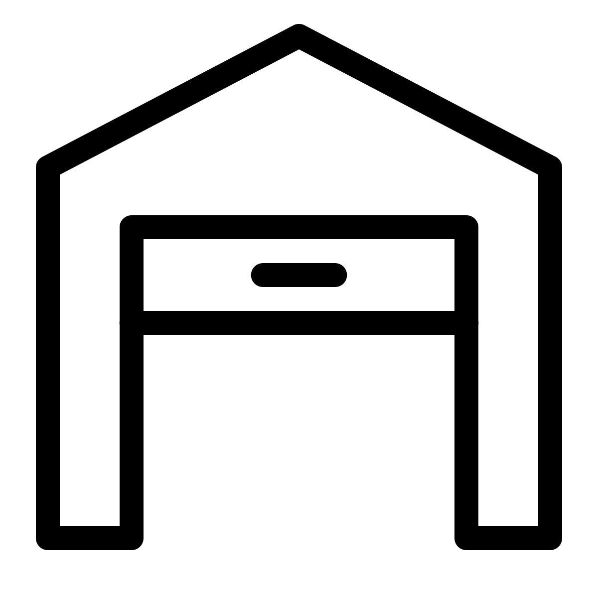 ios 17 outlined style garaje abierto icon