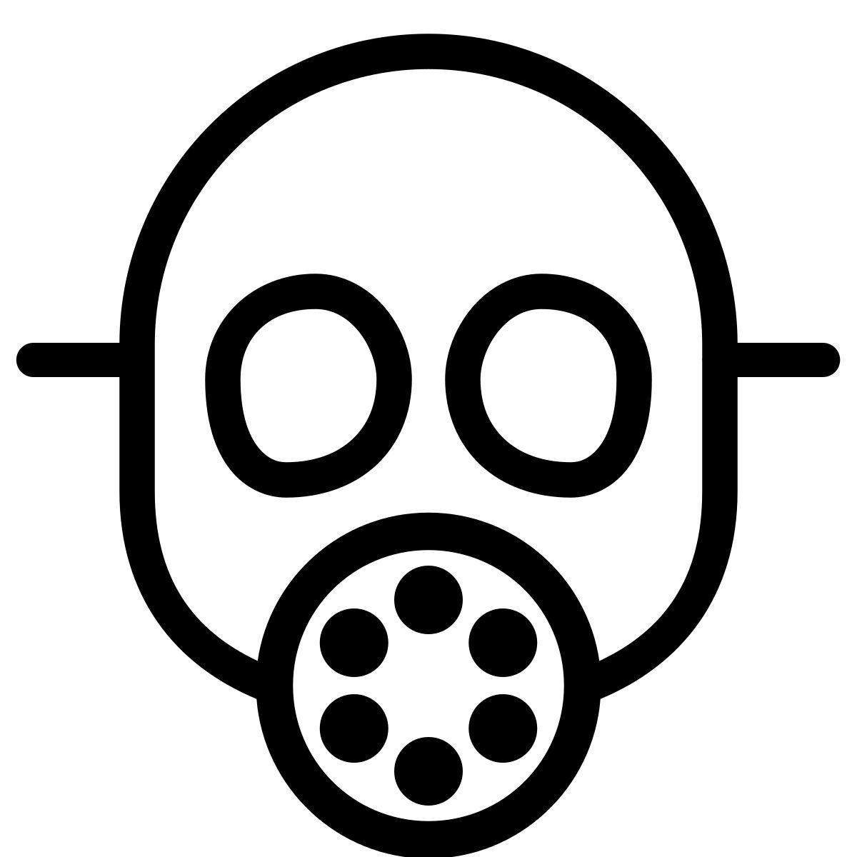 ios 17 outlined style gas mask icon