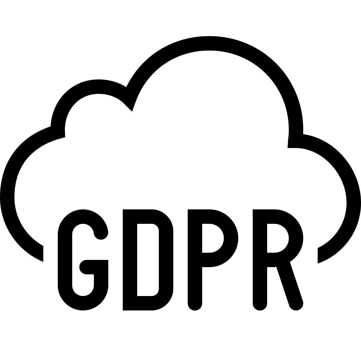 ios 17 outlined style gdpr cloud icon