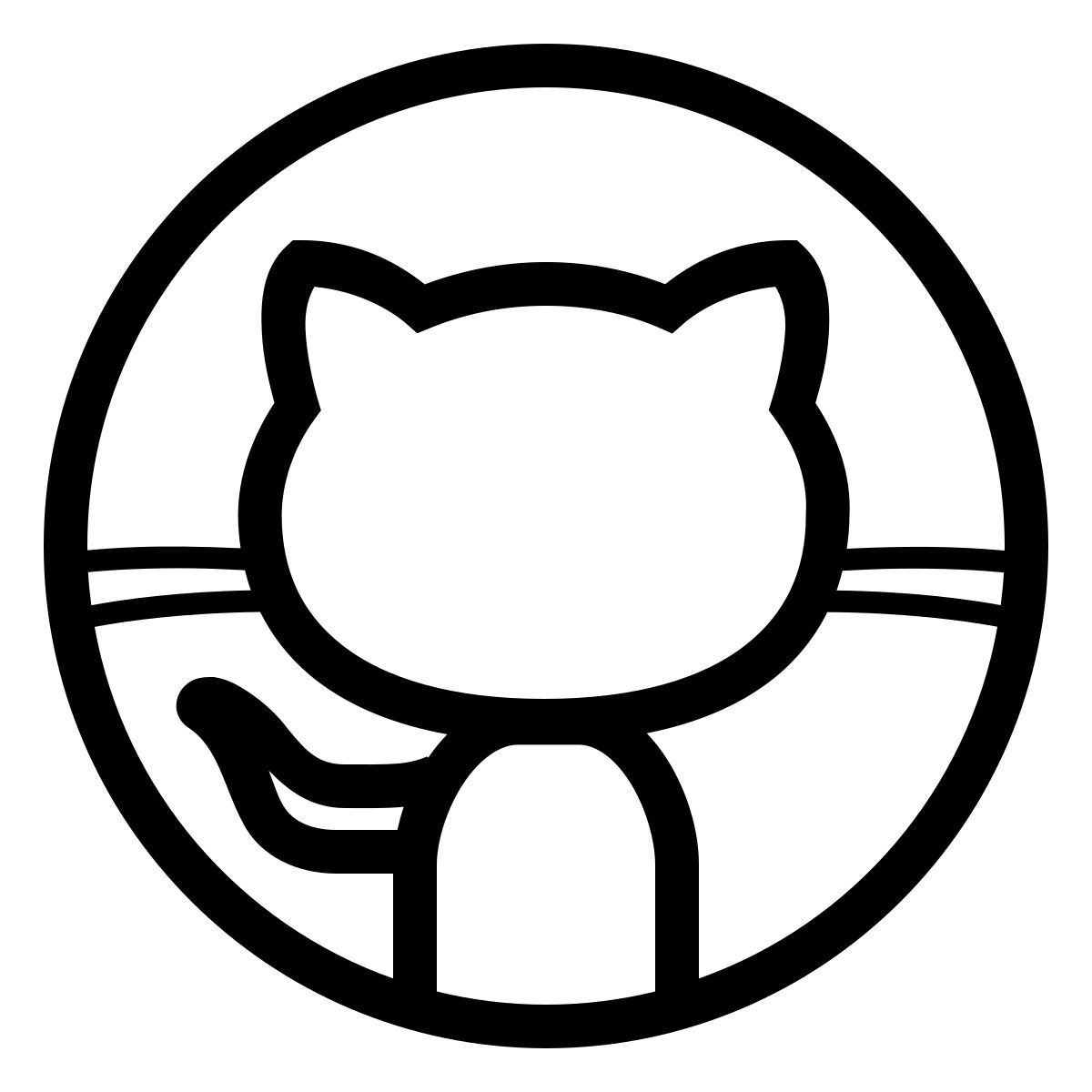 ios 17 outlined style github icon