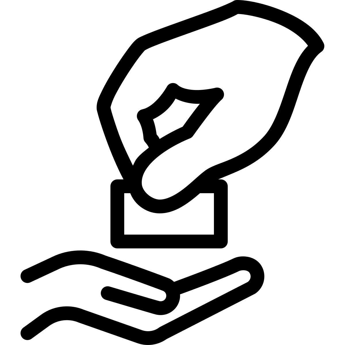 ios 17 outlined style donación icon