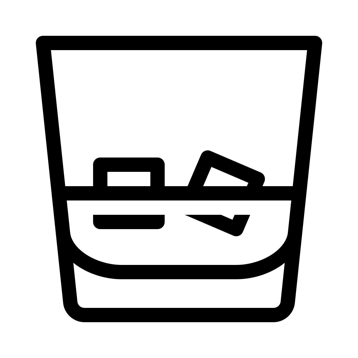 ios 17 outlined style 一杯威士忌 icon