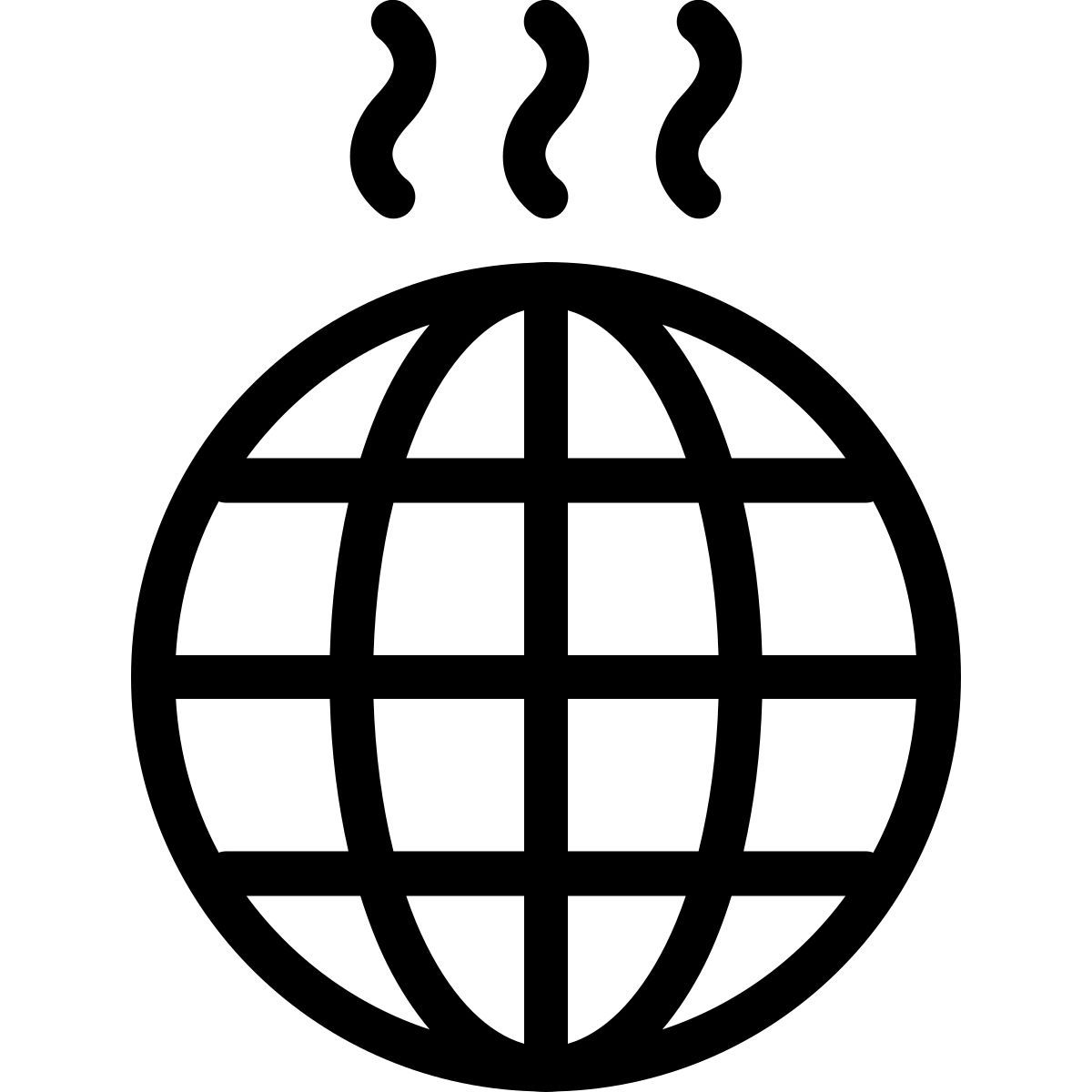 ios 17 outlined style le réchauffement climatique icon