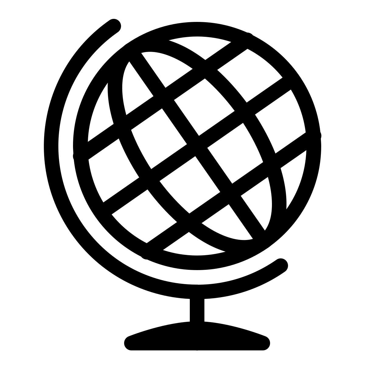 ios 17 outlined style globo terráqueo icon