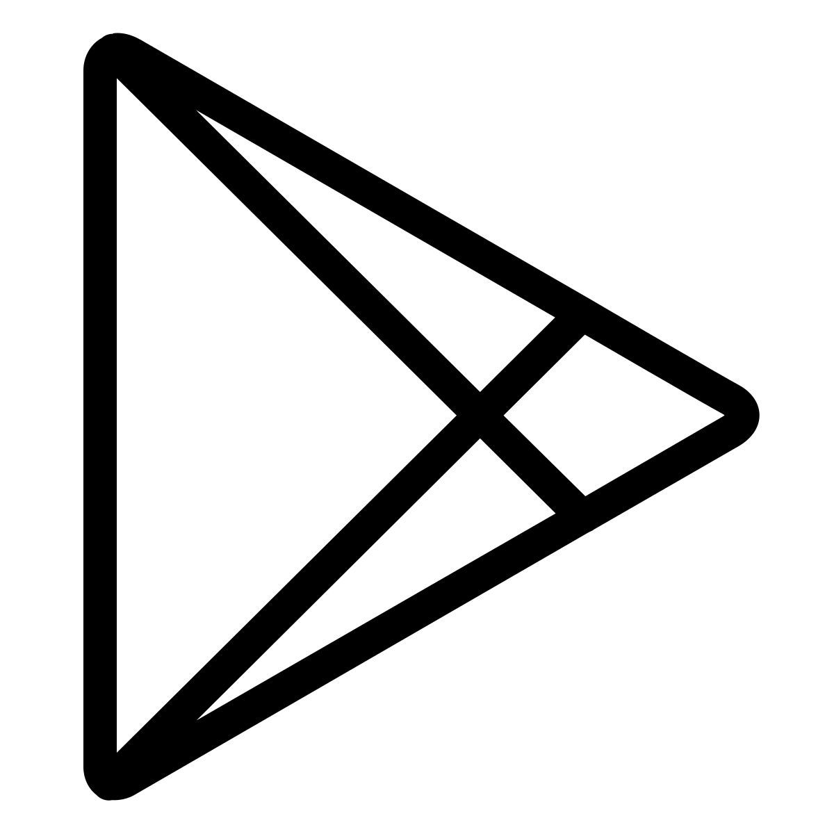 ios 17 outlined style 谷歌播放 icon