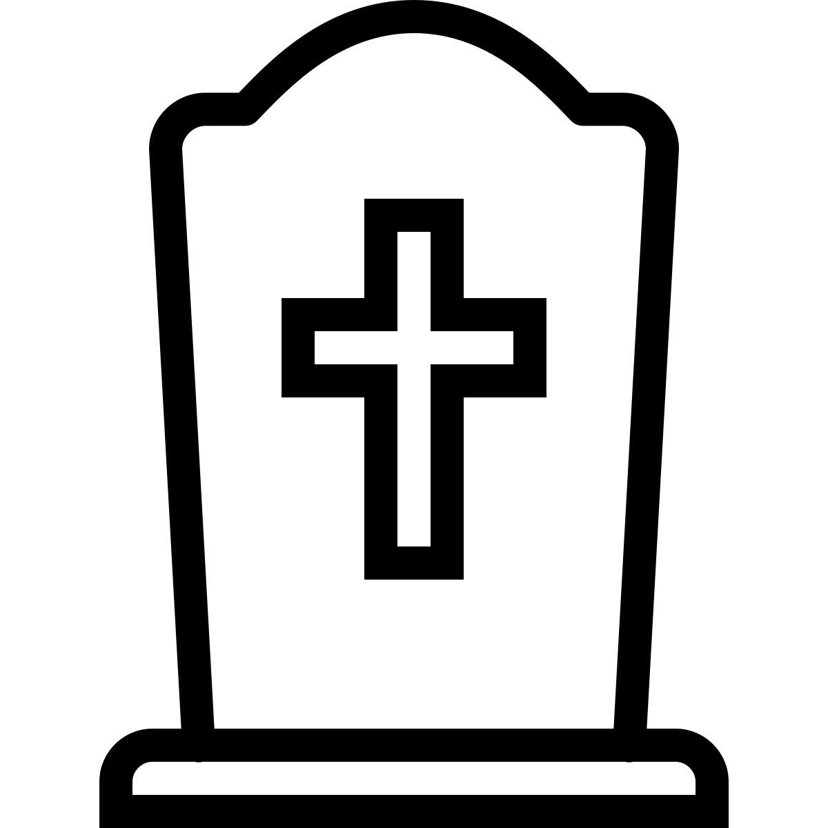 ios 17 outlined style grave icon