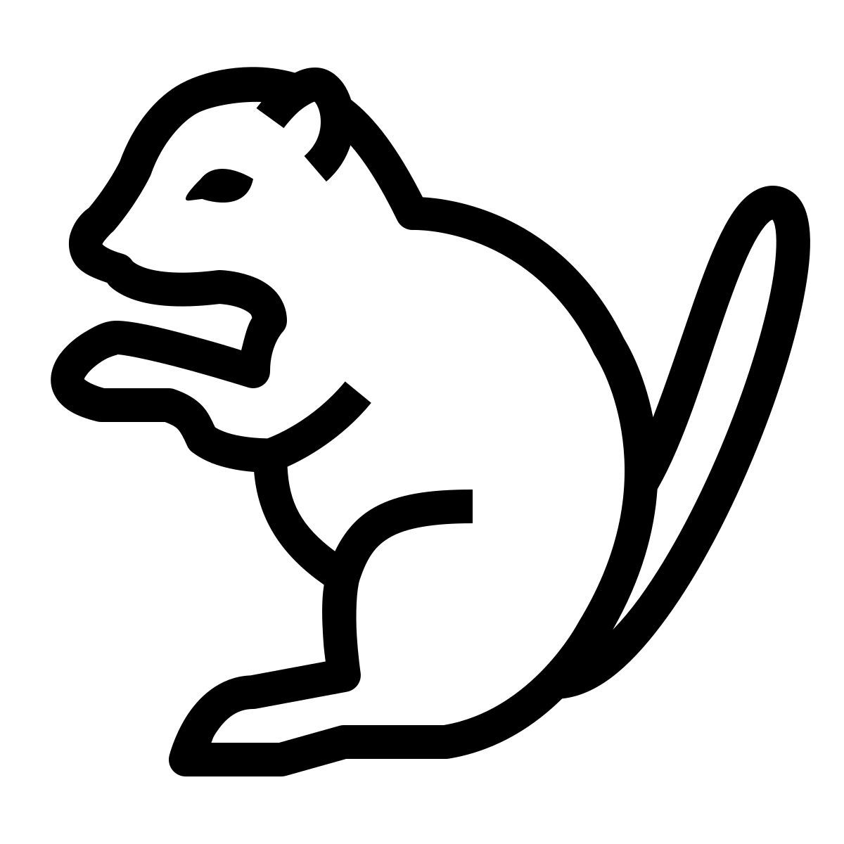 ios 17 outlined style ardilla terrestre icon