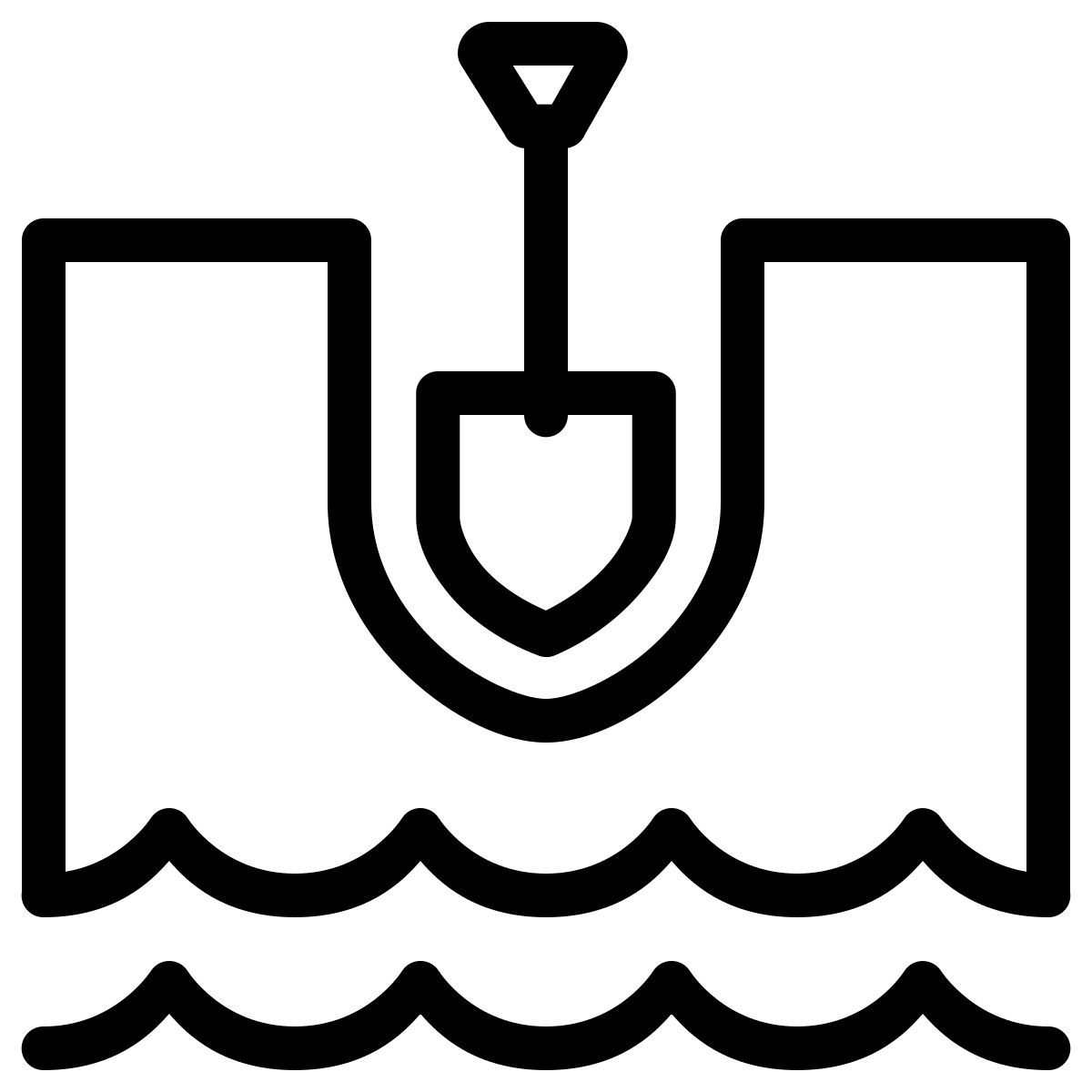 ios 17 outlined style 손으로 판 우물 icon