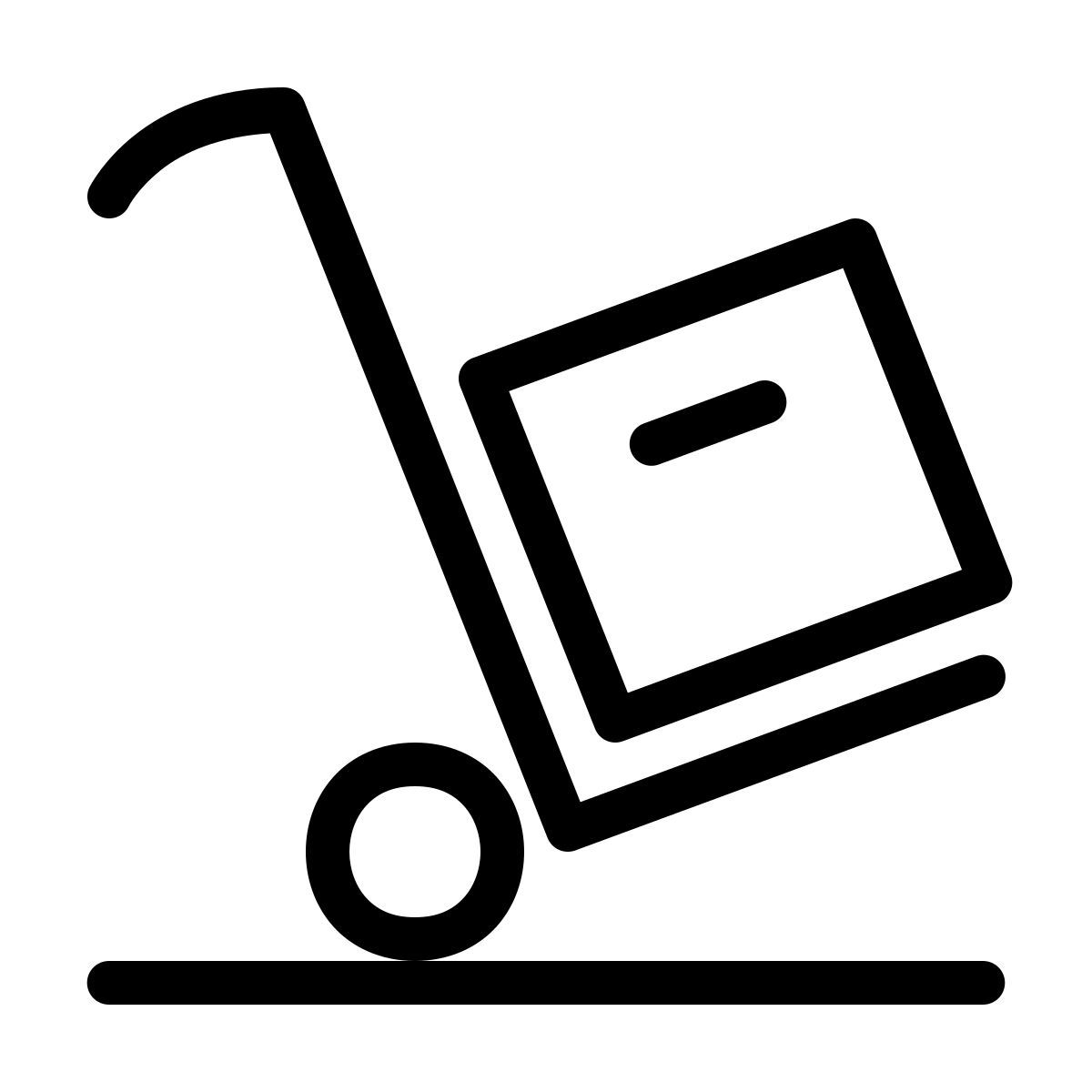 ios 17 outlined style charrette à bras icon