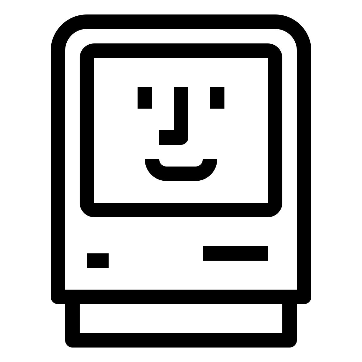 ios 17 outlined style 快乐的mac icon