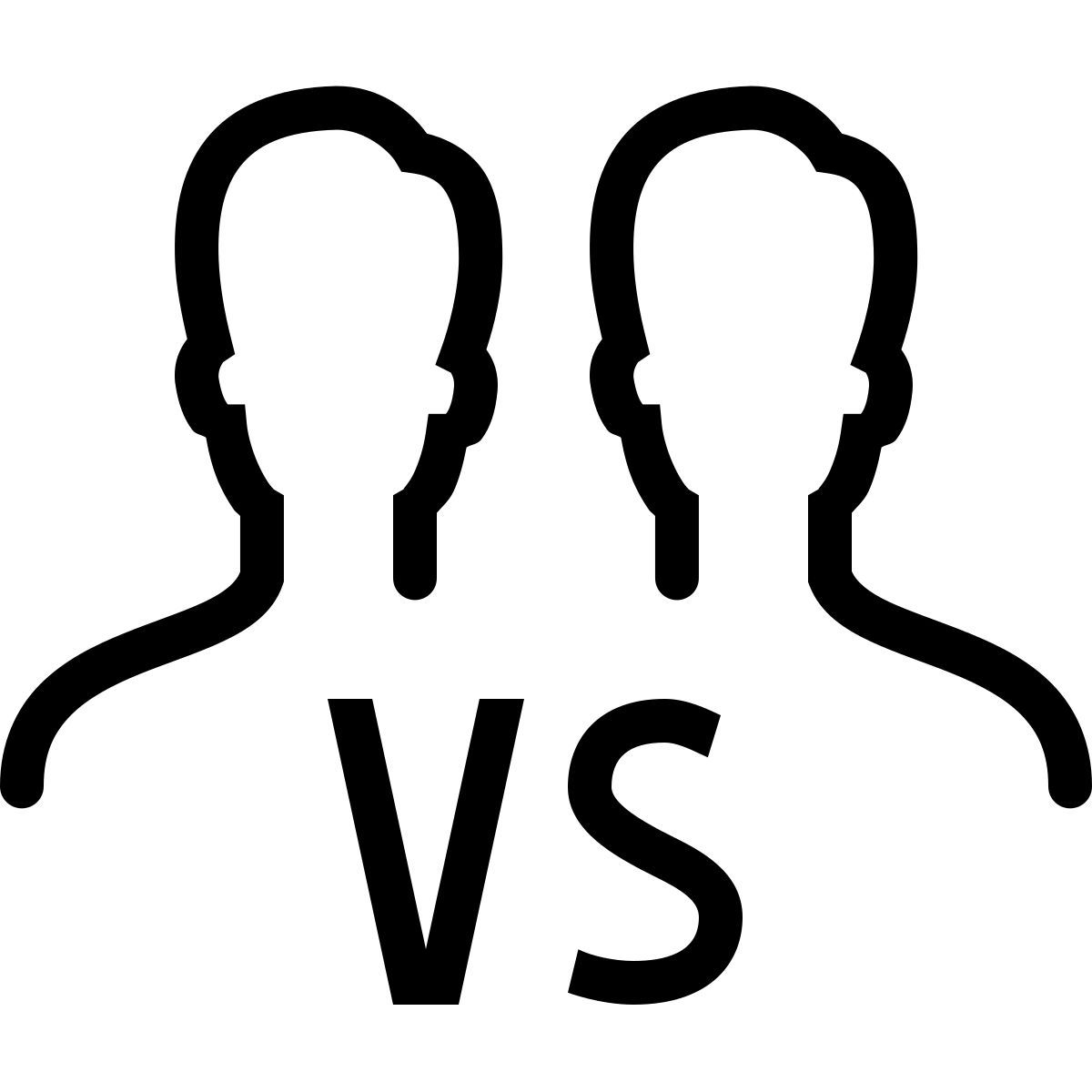 ios 17 outlined style 头对头 icon