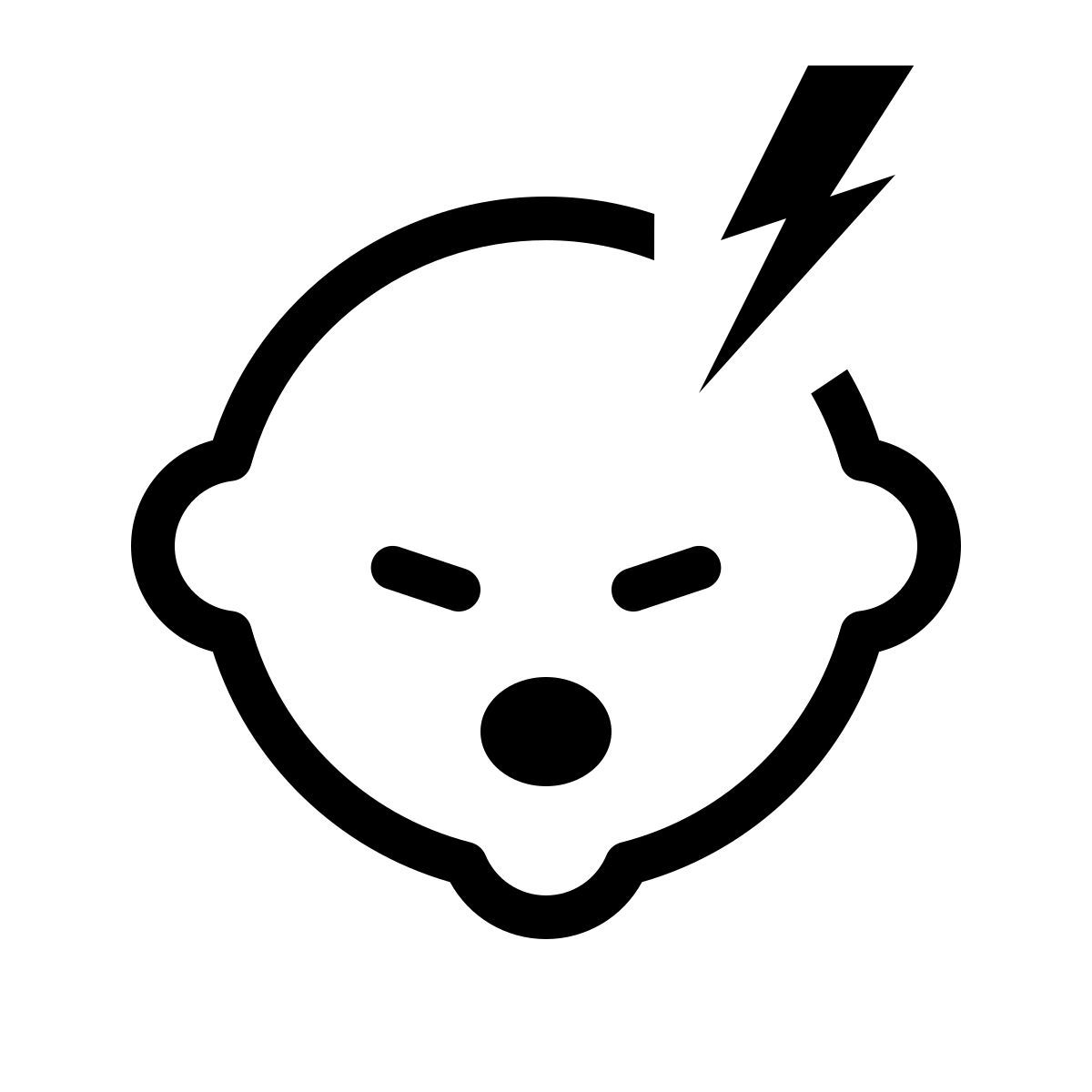 ios 17 outlined style dolor de cabeza icon