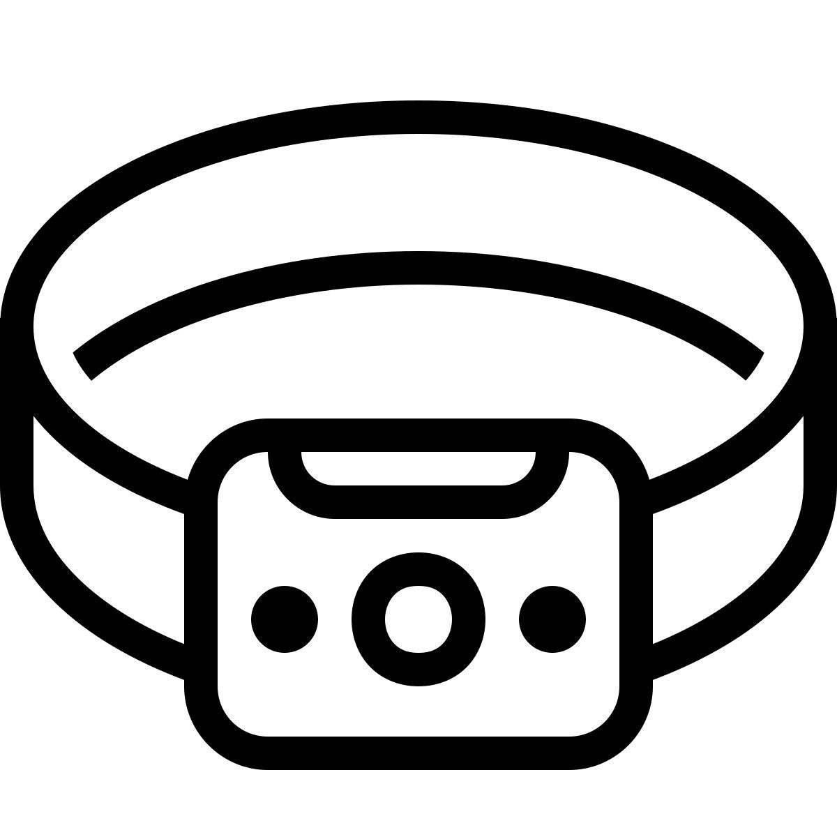 ios 17 outlined style lámpara de cabeza icon