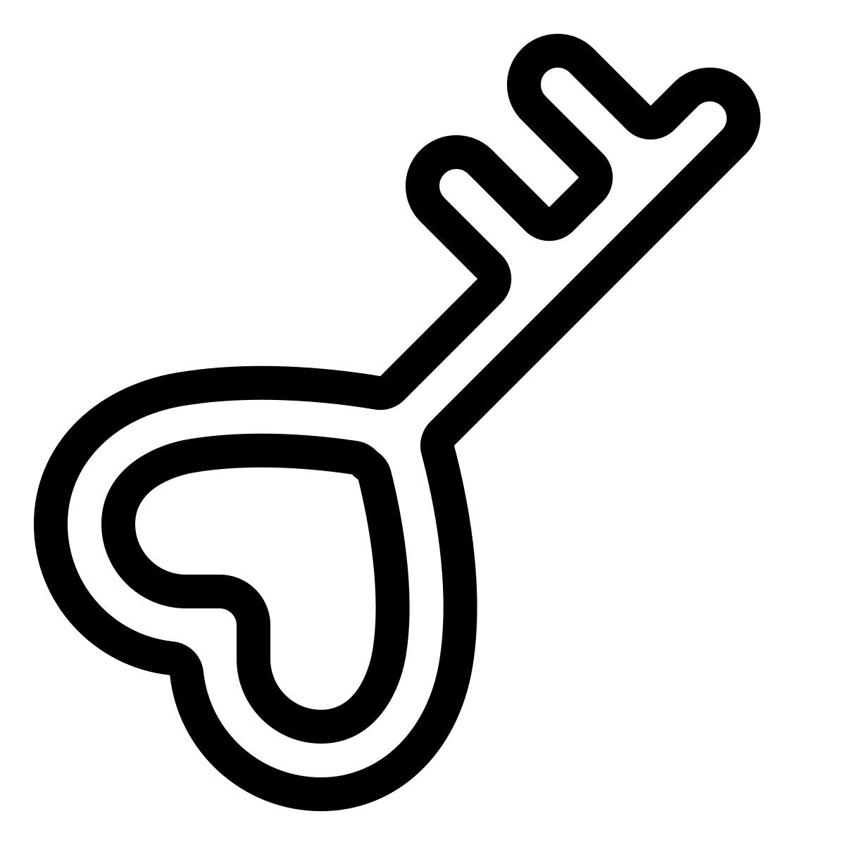 ios 17 outlined style 心钥匙 icon