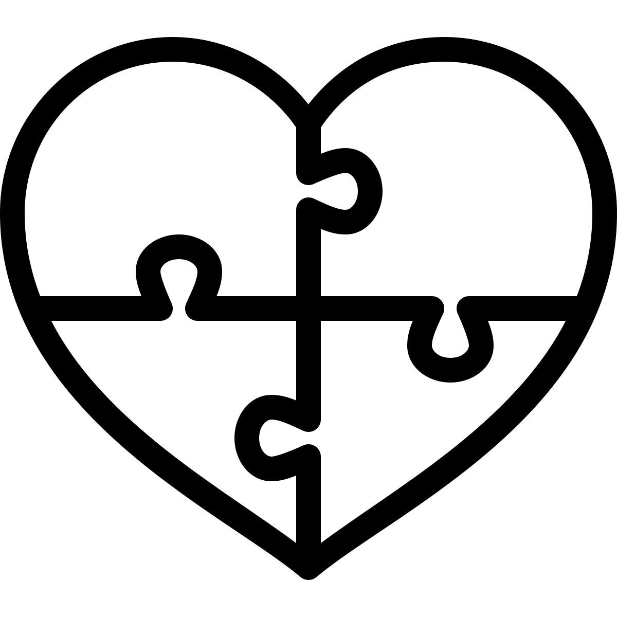 ios 17 outlined style heart puzzle icon