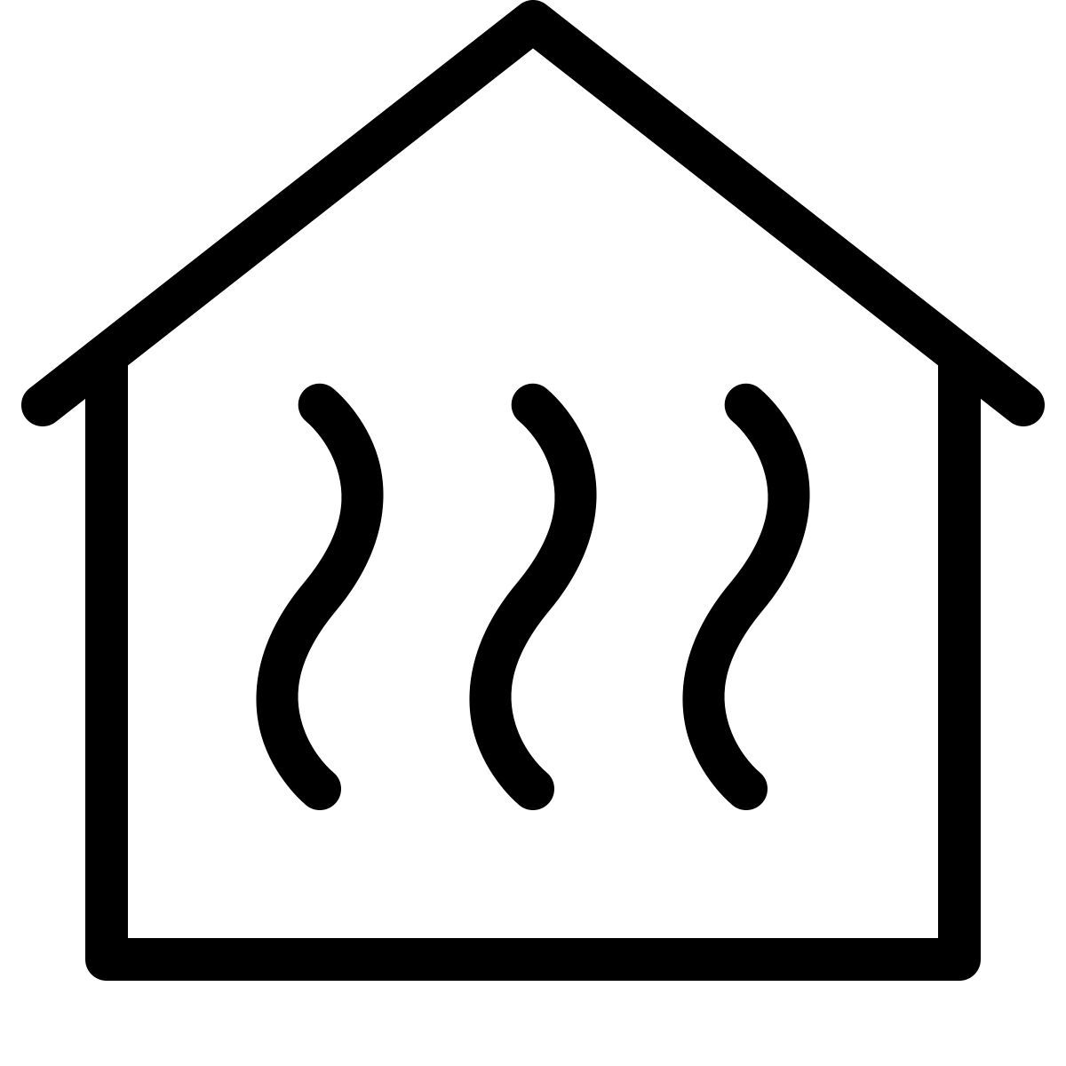 ios 17 outlined style sala de calefacción icon