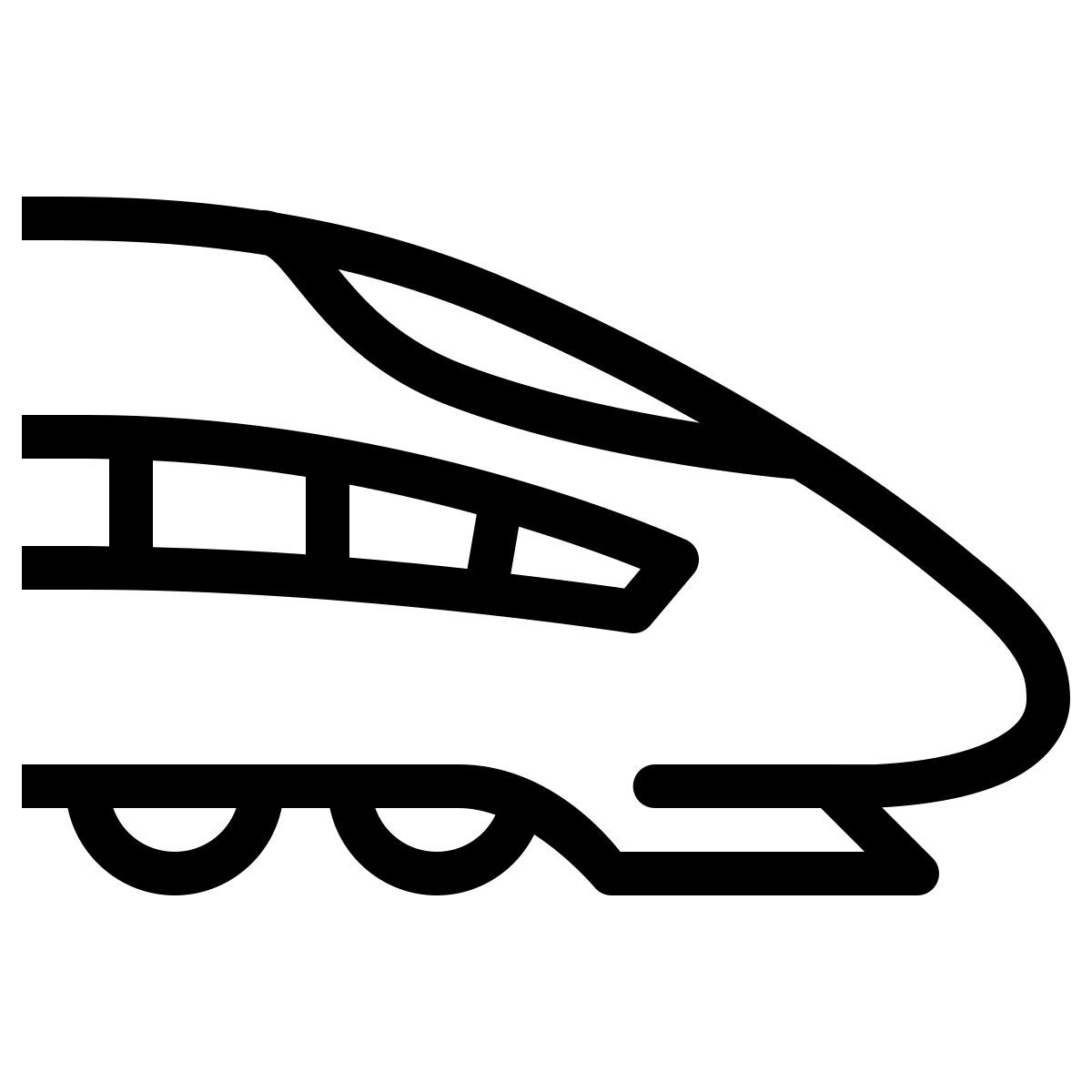 ios 17 outlined style comboio de alta velocidade icon