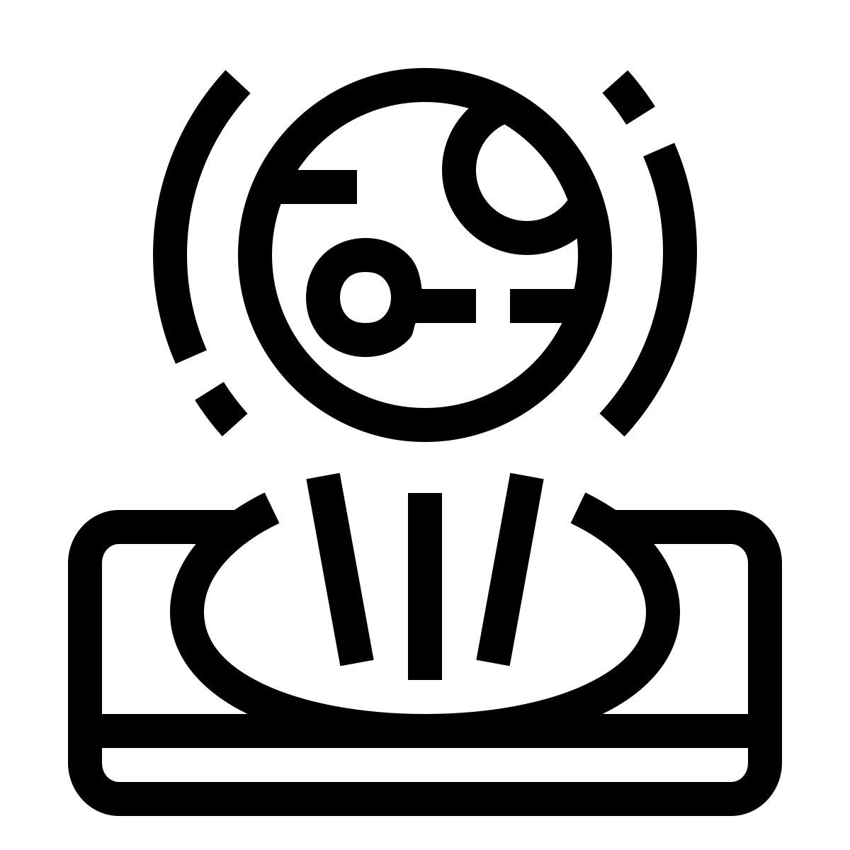 ios 17 outlined style hologram icon