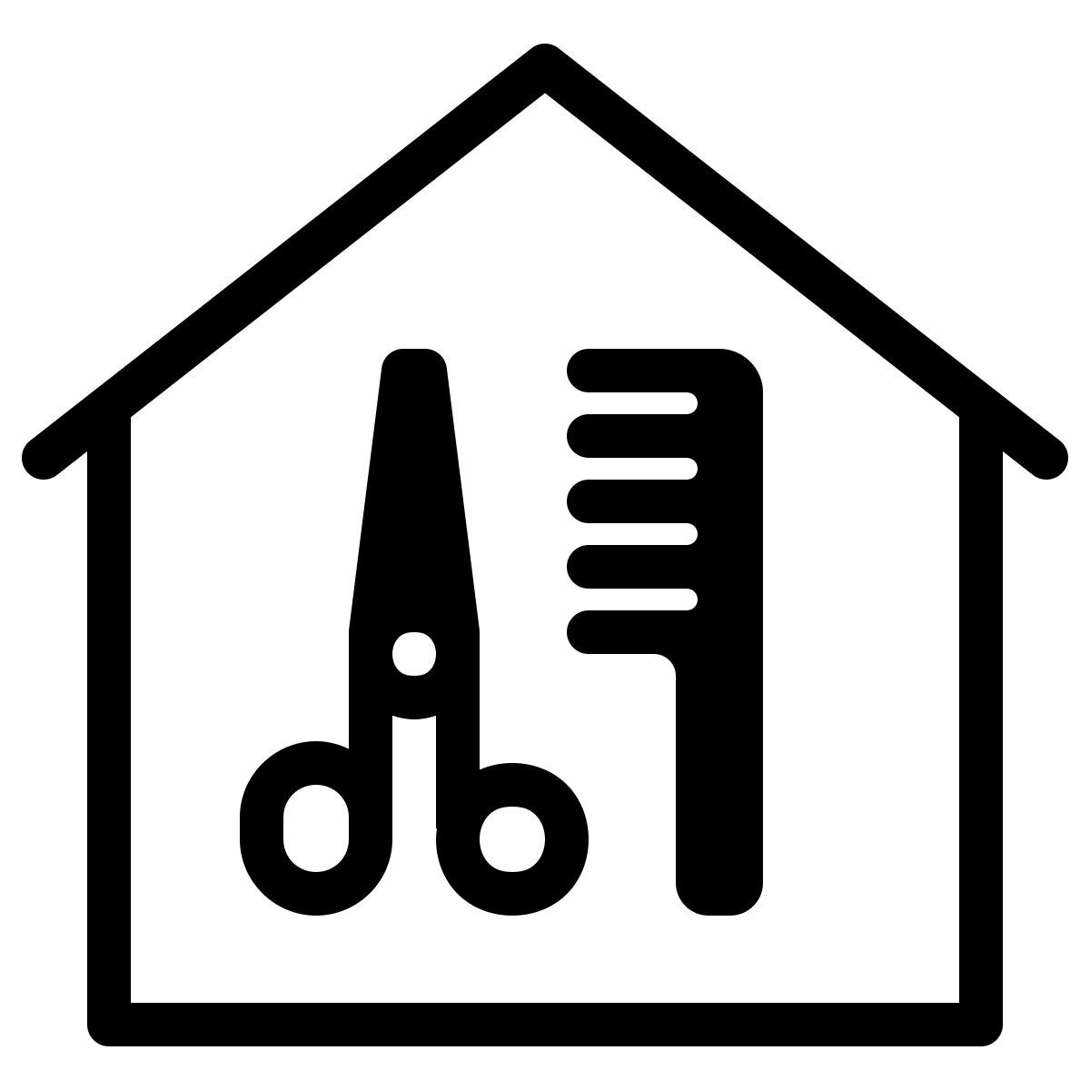 ios 17 outlined style salon à domicile icon