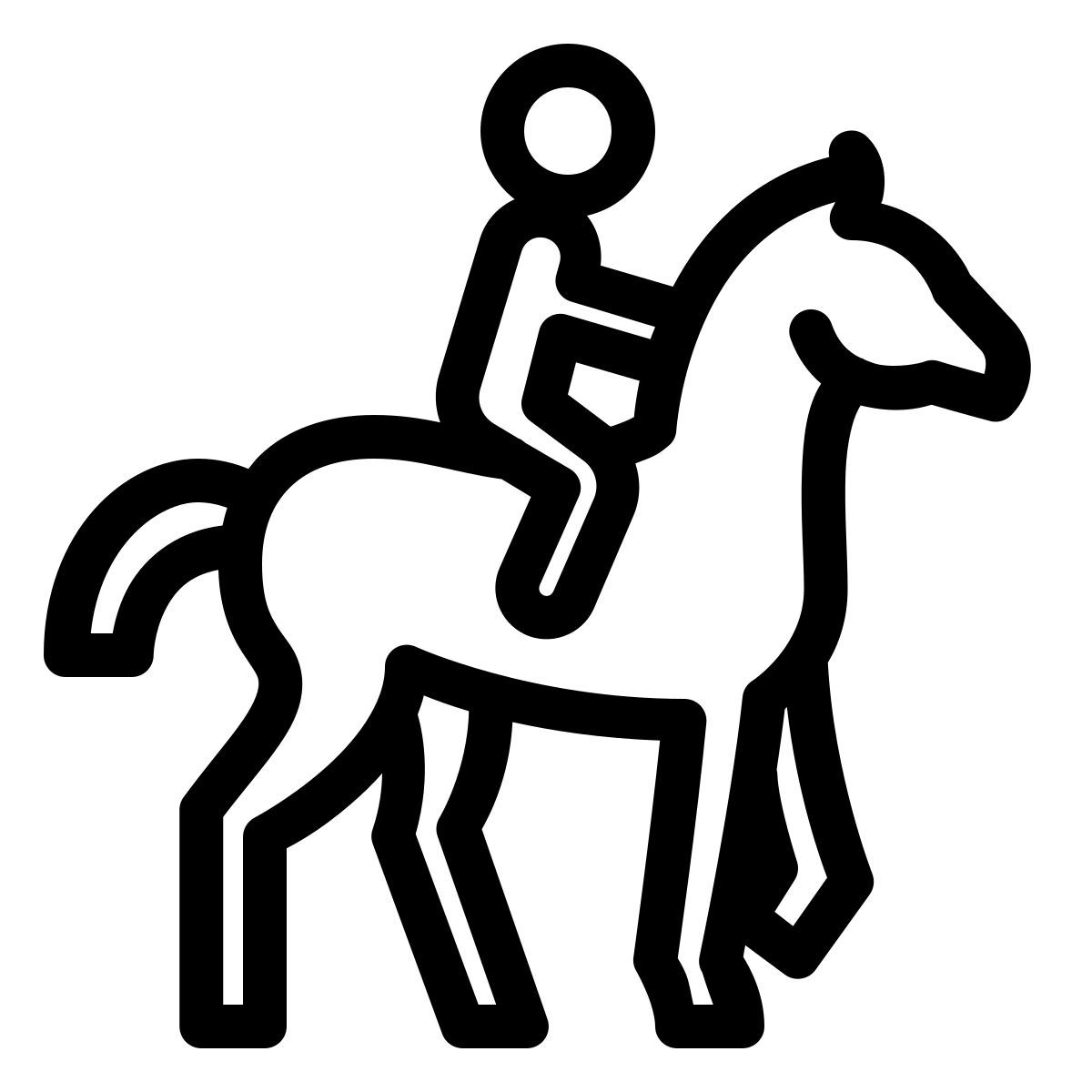 ios 17 outlined style 승마 icon