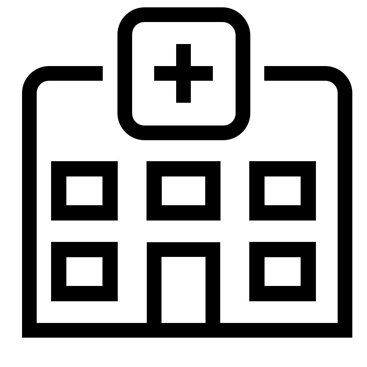 ios 17 outlined style 医院3 icon