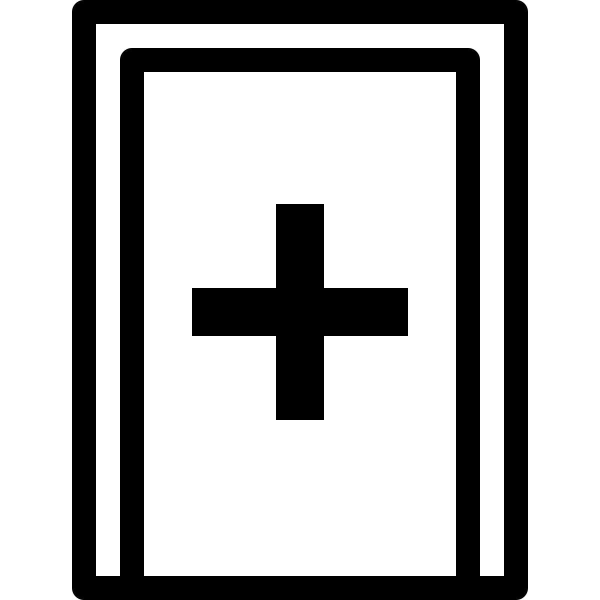 ios 17 outlined style chambre d&#39;hôpital icon