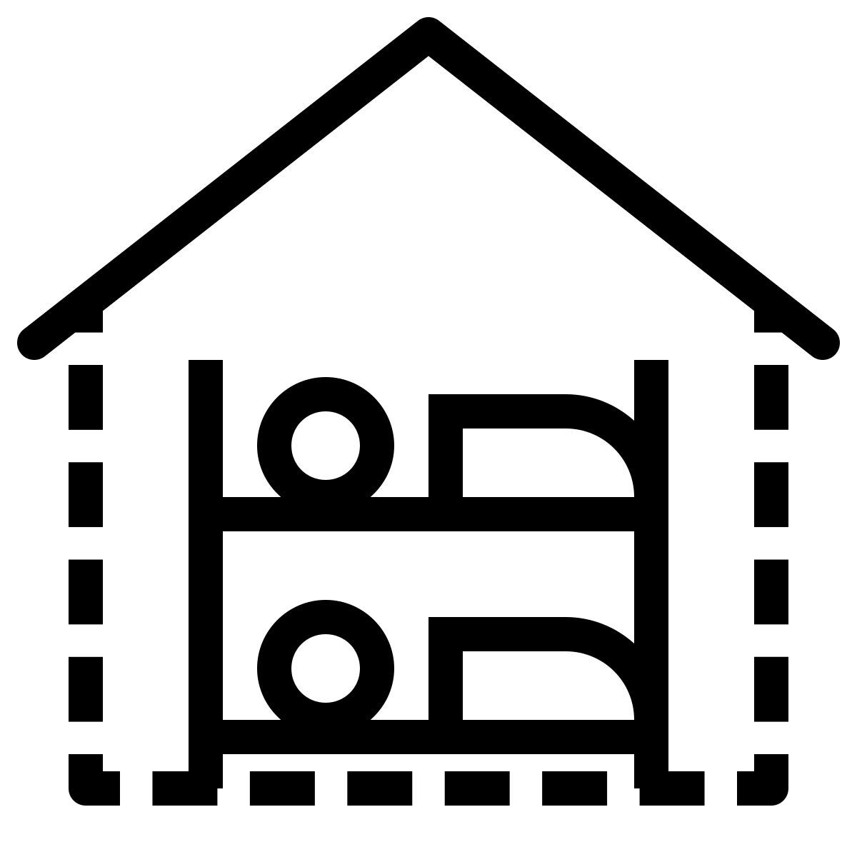 ios 17 outlined style 호스텔 icon