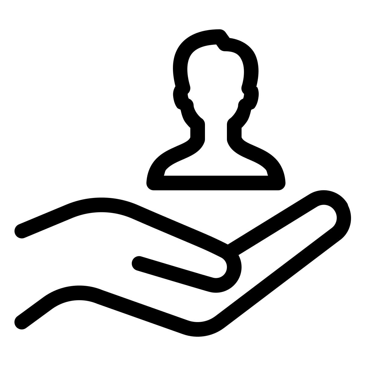 ios 17 outlined style recursos humanos icon