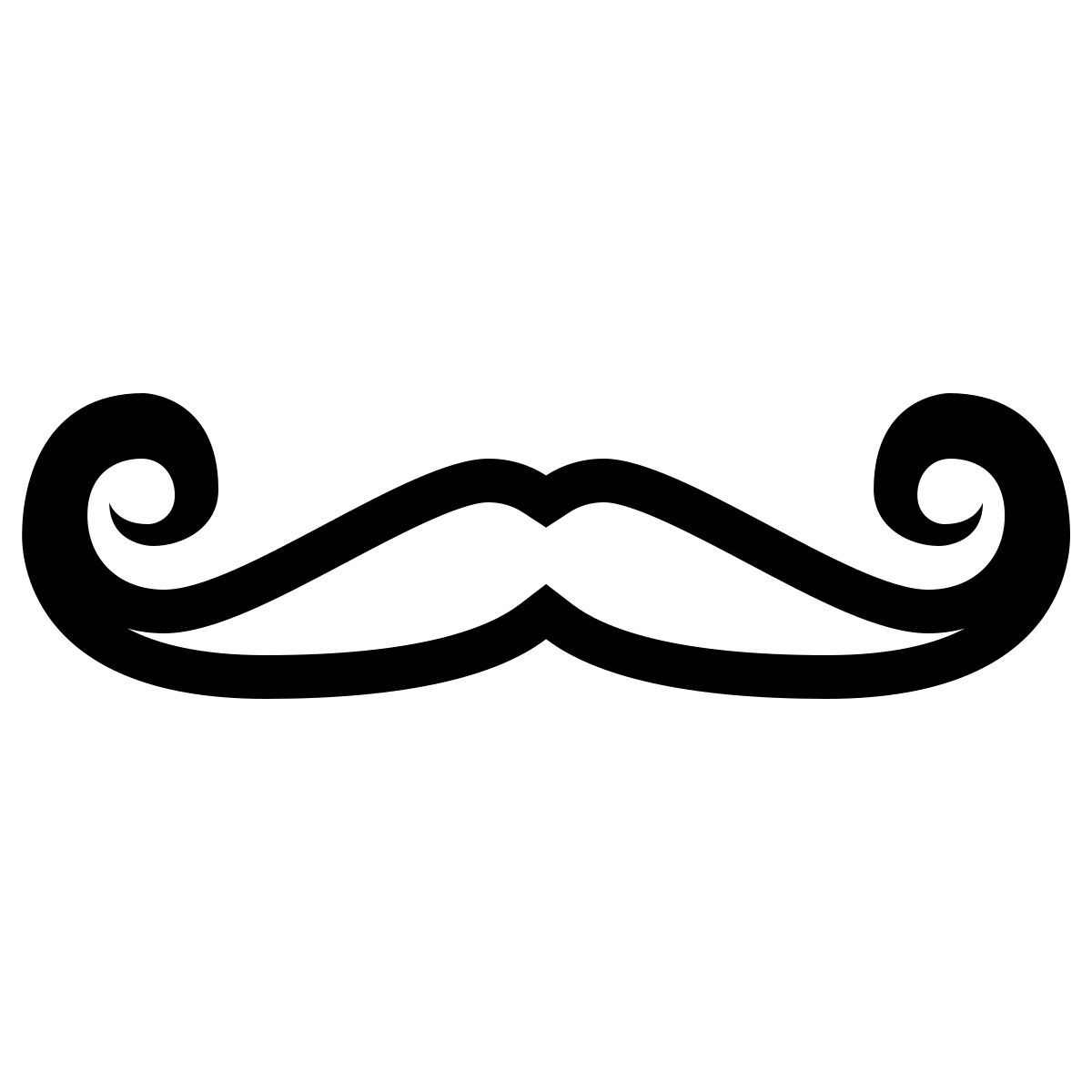 ios 17 outlined style 帝国胡子 icon