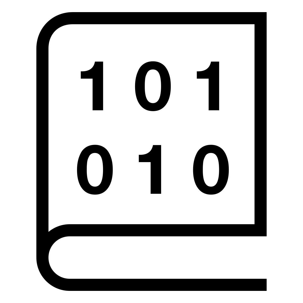 ios 17 outlined style 정보학 서적 icon