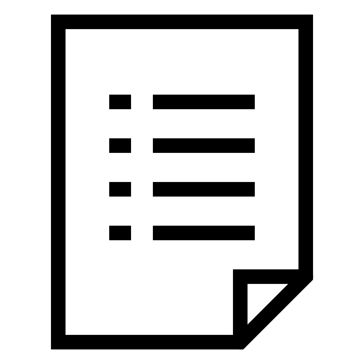 ios 17 outlined style lista de ingredientes icon