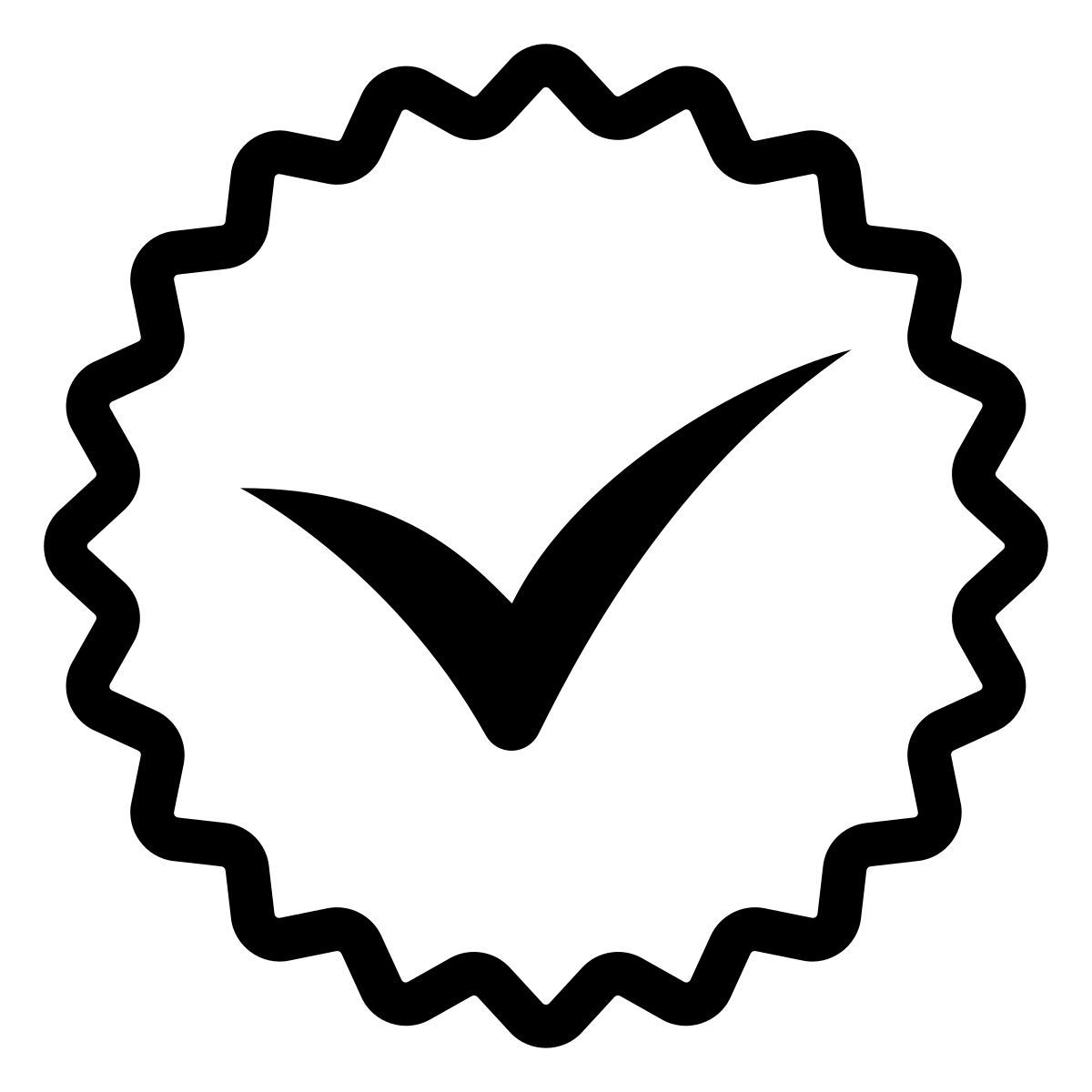 ios 17 outlined style instagram check mark icon