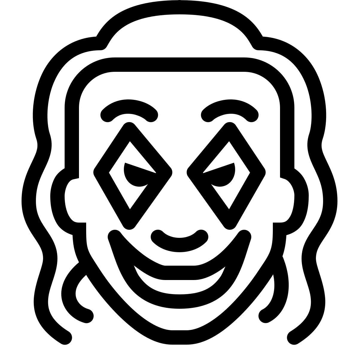 ios 17 outlined style joker film icon