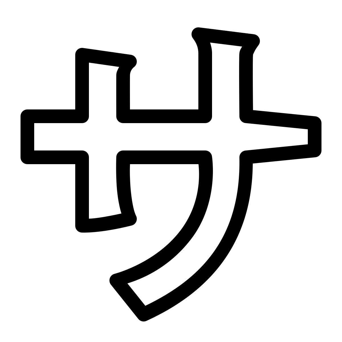 ios 17 outlined style katakana sa icon