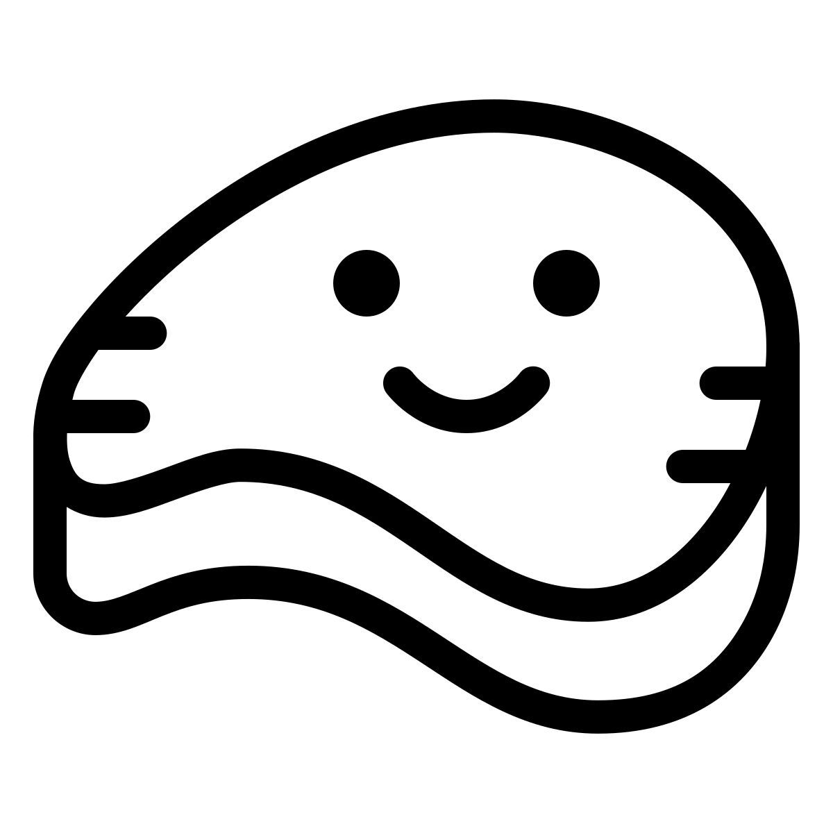 ios 17 outlined style kawaii steak icon