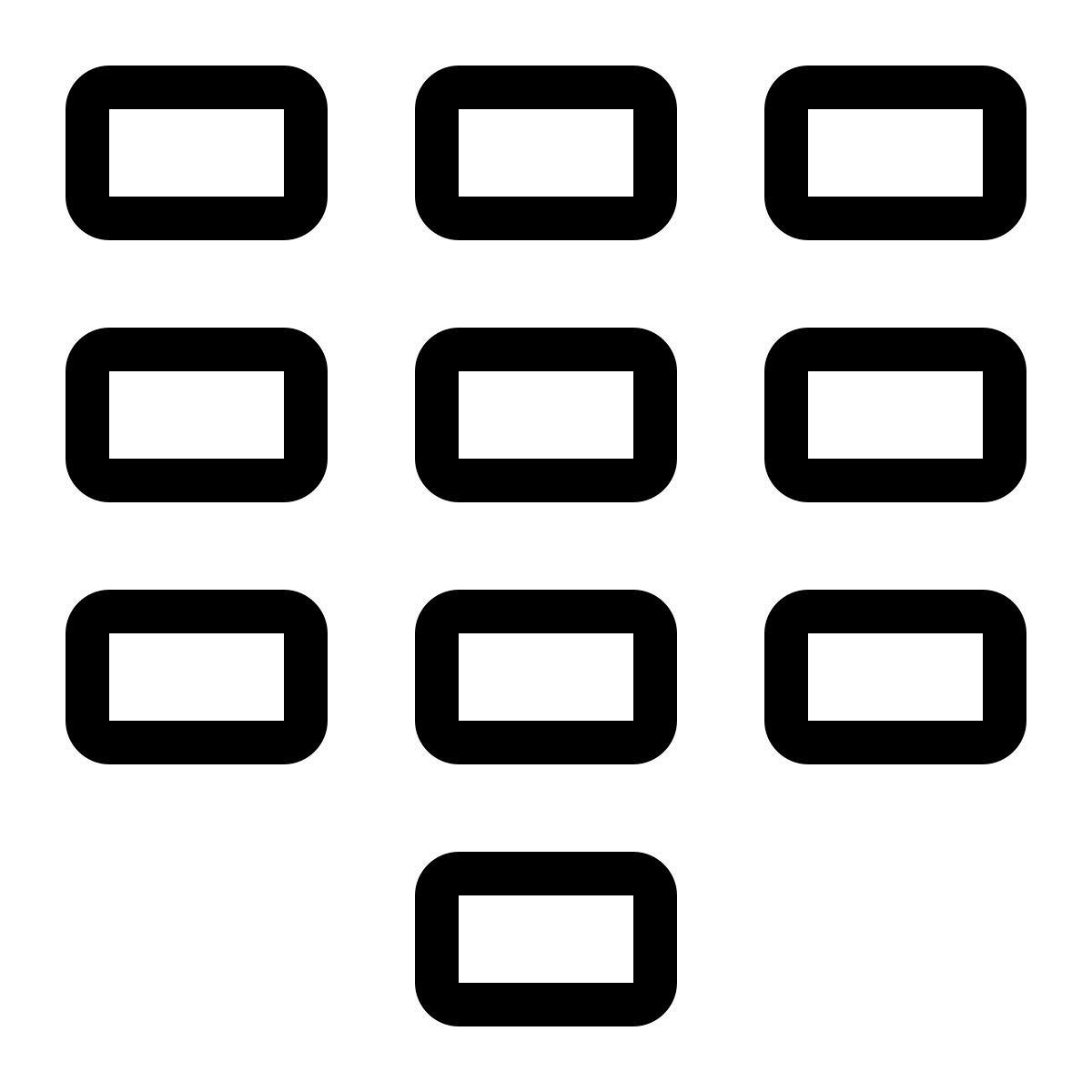 ios 17 outlined style teclado icon