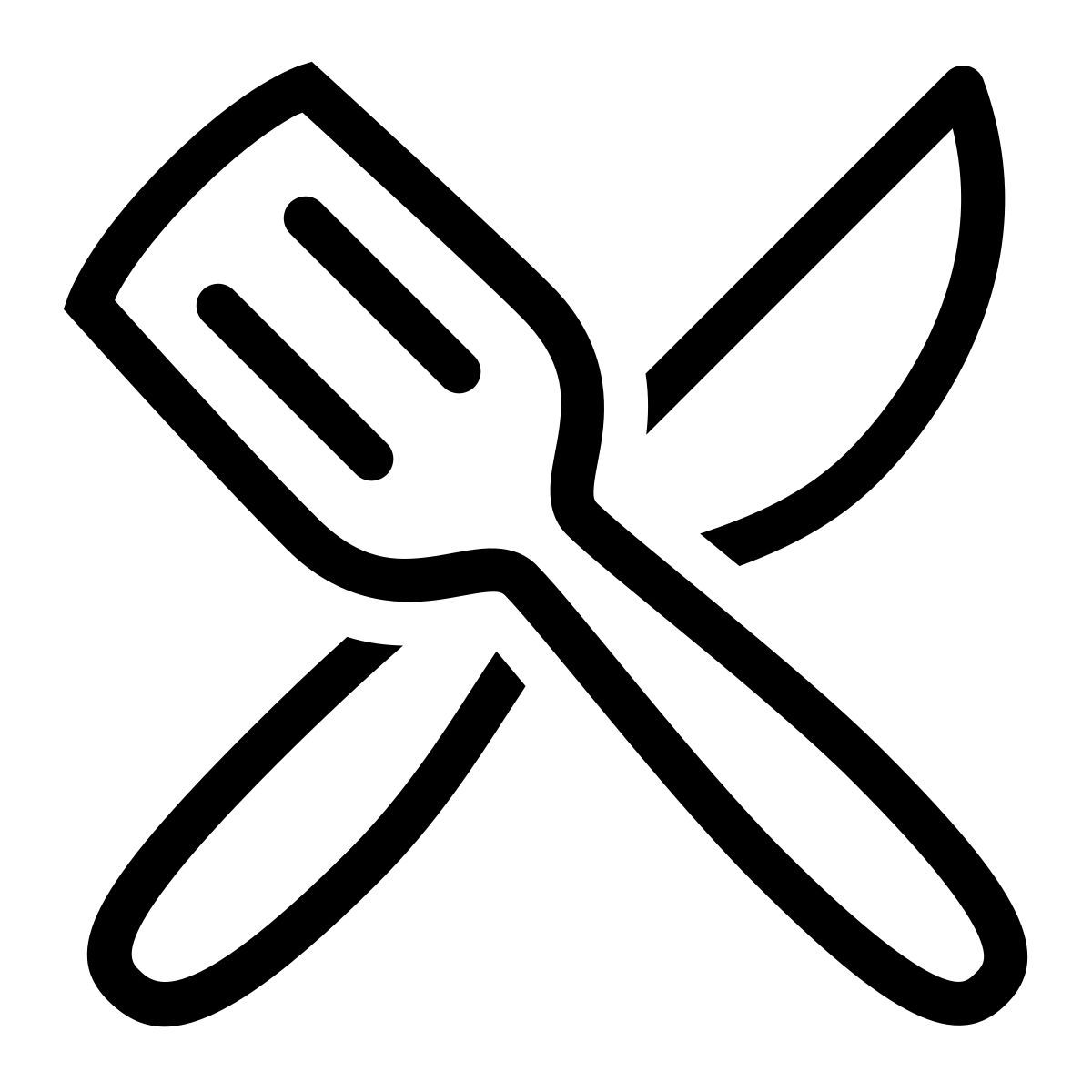 ios 17 outlined style 刀和spatchula icon