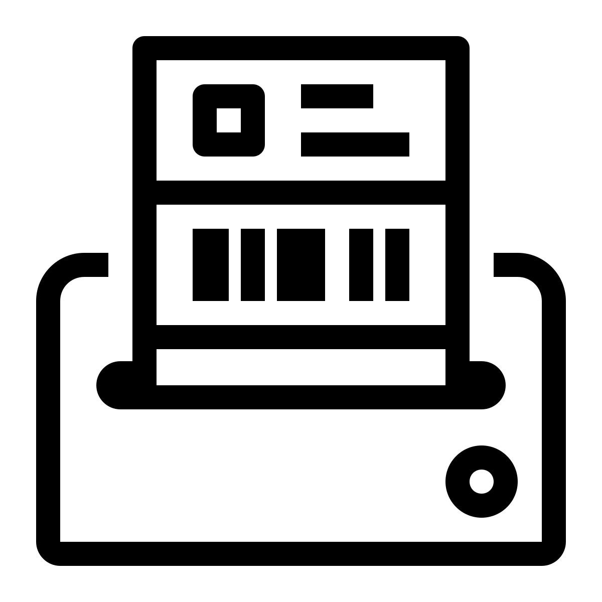 ios 17 outlined style 标签打印机 icon