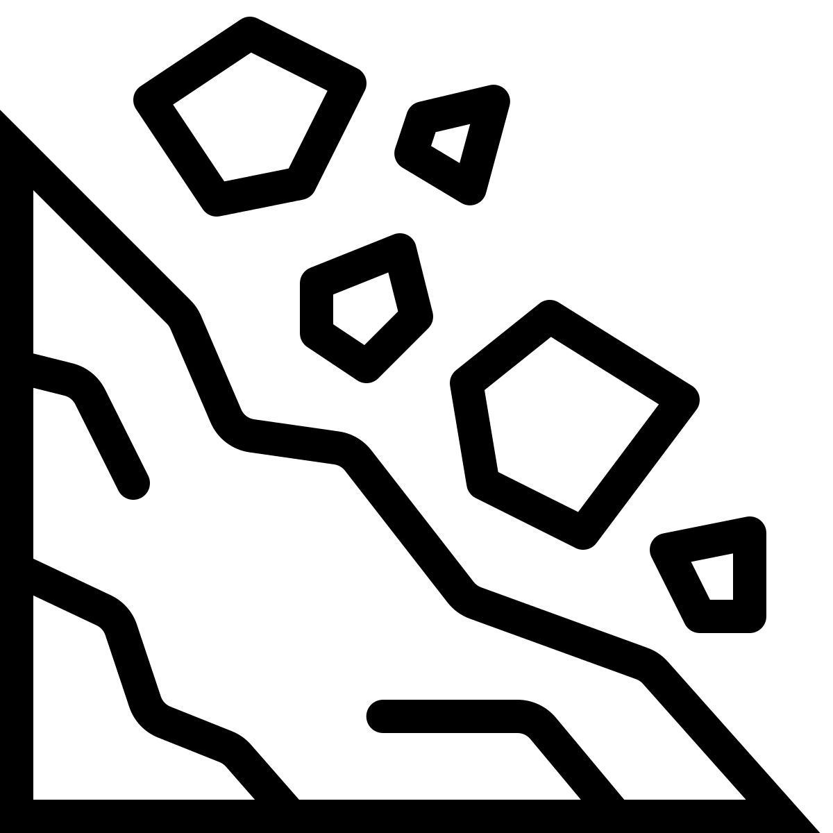 ios 17 outlined style deslizamiento de tierra icon